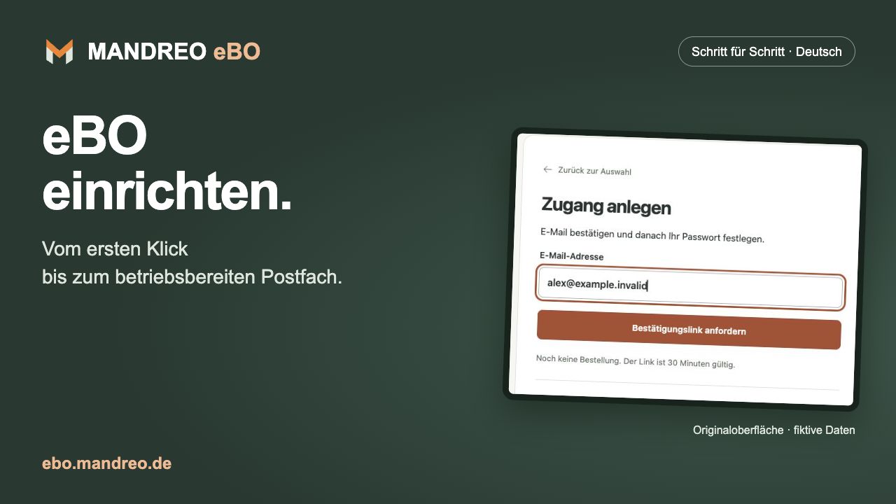 Postfach neu einrichten: mein-eBO Schritt für Schritt